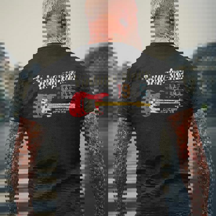 Vintageince 1965 Birthday Party ギターギタリストミュージシャン メンズTシャツ バックプリント 高齢者への贈り物