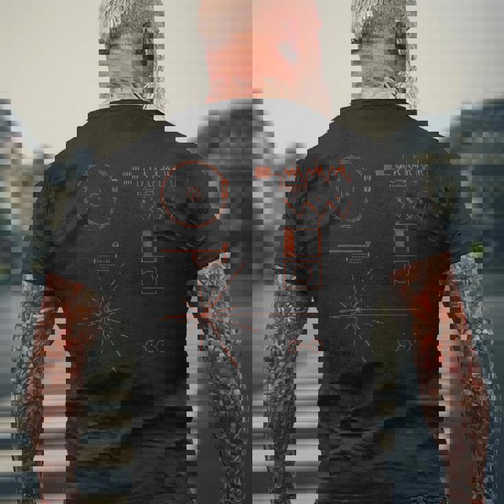 Voyager Golden Record メンズTシャツ バックプリント 高齢者への贈り物