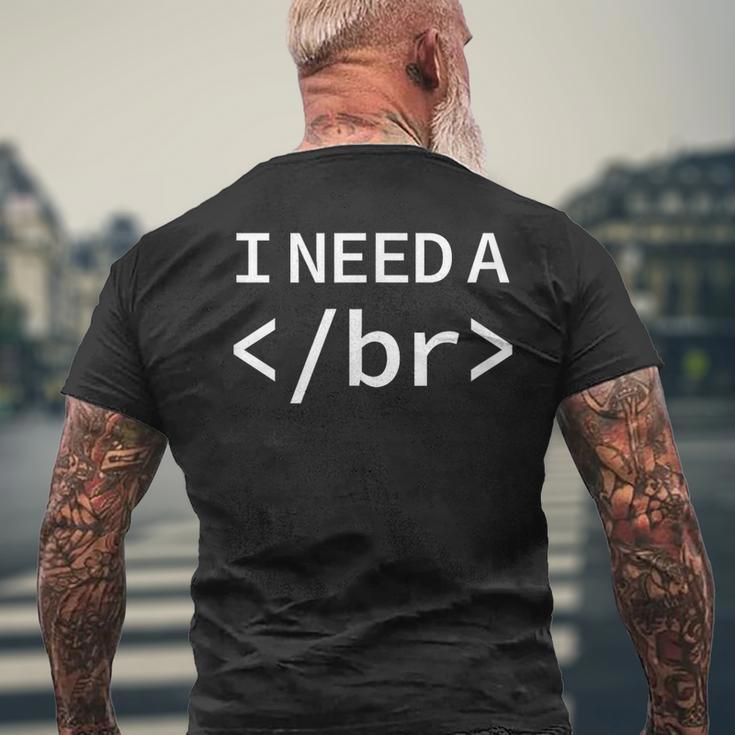 Web And CSS Programmer Developer Coding Code Men's Back Print T-Shirt ...