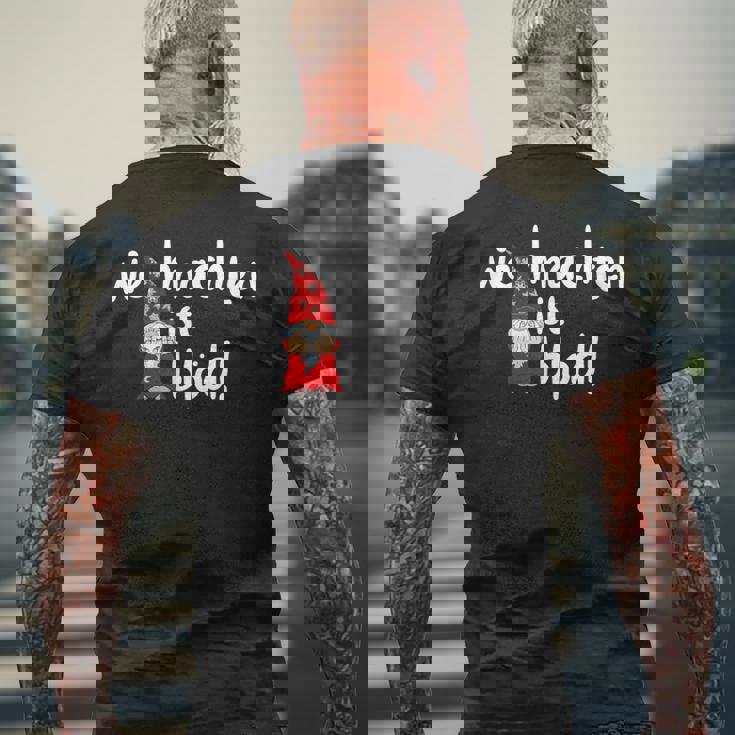 Weihnachten Ist Blöd Wichtel Für Weihnachtsmuffel T-Shirt mit Rückendruck Geschenke für alte Männer