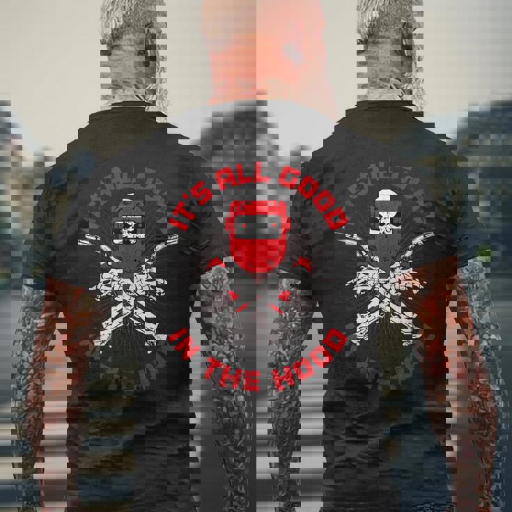 Welder ファニー溶接フード 父の日 メンズTシャツ バックプリント 高齢者への贈り物