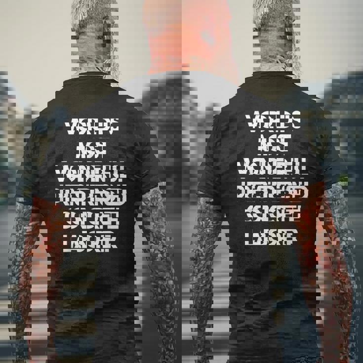 World's Most Wonderful プレストレストコンクリート労働者 メンズTシャツ バックプリント 高齢者への贈り物