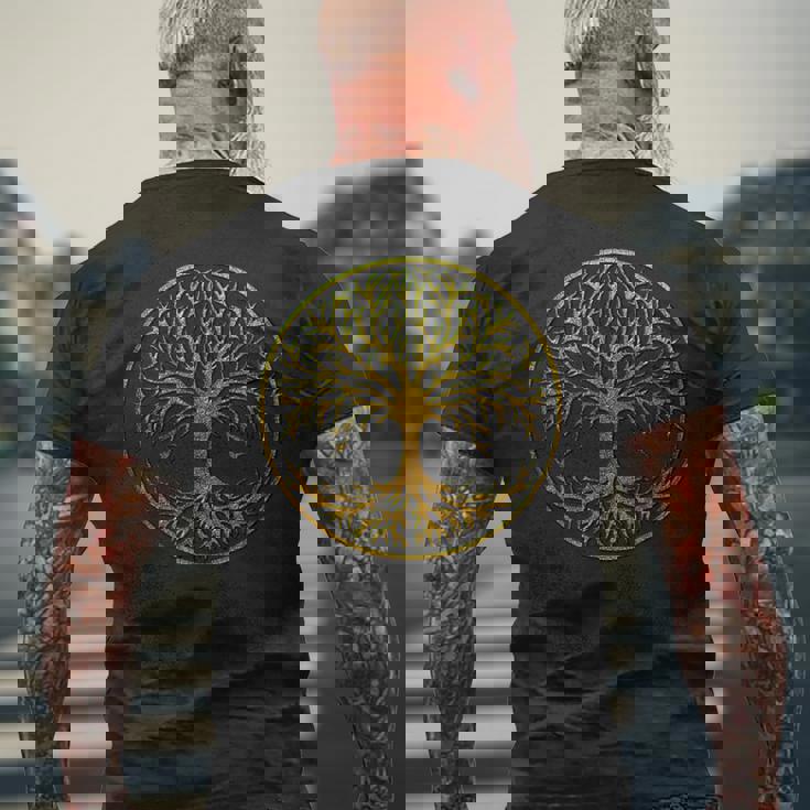 Yggdrasil、ケルトの生命の木、北欧神話tシャツ メンズTシャツ バックプリント 高齢者への贈り物