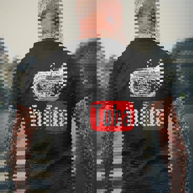 You Tuba 面白いマーチングバンド ヴィンテージ チューバ ユーフォニアム メンズTシャツ バックプリント 高齢者への贈り物