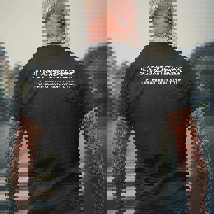 「少し日本語が話せます」おもしろ 筆文字！服 面白い文字入り メンズTシャツ バックプリント 高齢者への贈り物