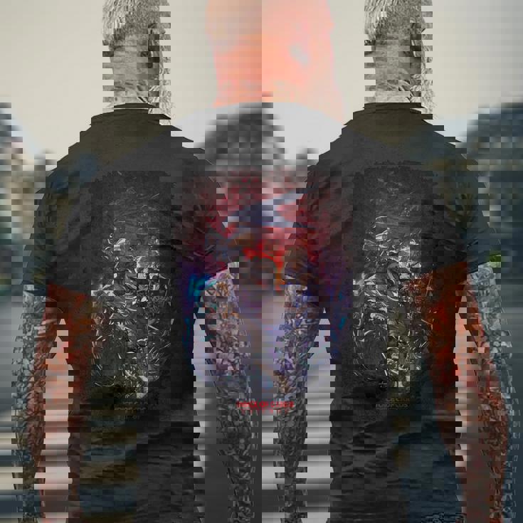 『Voice Of Cards ドラゴンの島』キーアート メンズTシャツ バックプリント 高齢者への贈り物