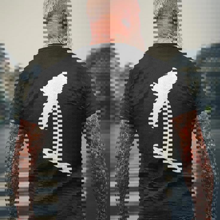 【ダ】梵字 荼枳尼天 手書き 悉曇文字 古代文字 仏教 グッズ 守護神 開運 守護梵字 お守り スピリチュアル メンズTシャツ バックプリント 高齢者への贈り物