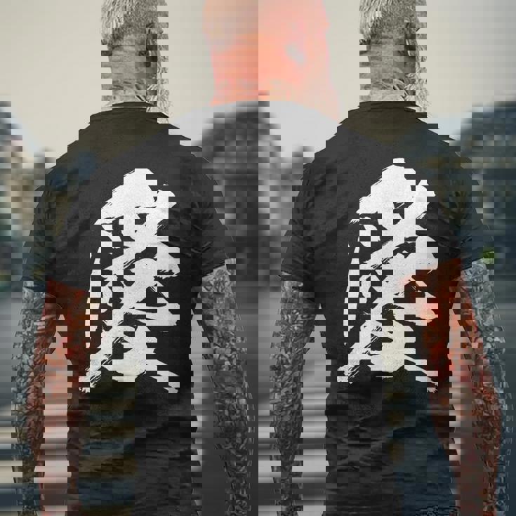 【愛】一文字 漢字 日本語 毛筆 書道 筆文字 言葉 和柄 日本 かっこいい お土産 海外 おもしろ 面白い 文字入り メンズTシャツ バックプリント 高齢者への贈り物