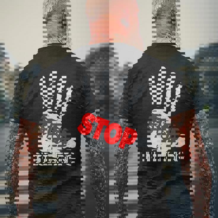 いじめやめる いじめ防止 ピンクデー ユニティデイ メンズTシャツ バックプリント 高齢者への贈り物