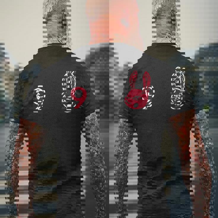 うさぎ星人 ユウサミイ背番号９ メンズTシャツ バックプリント 高齢者への贈り物