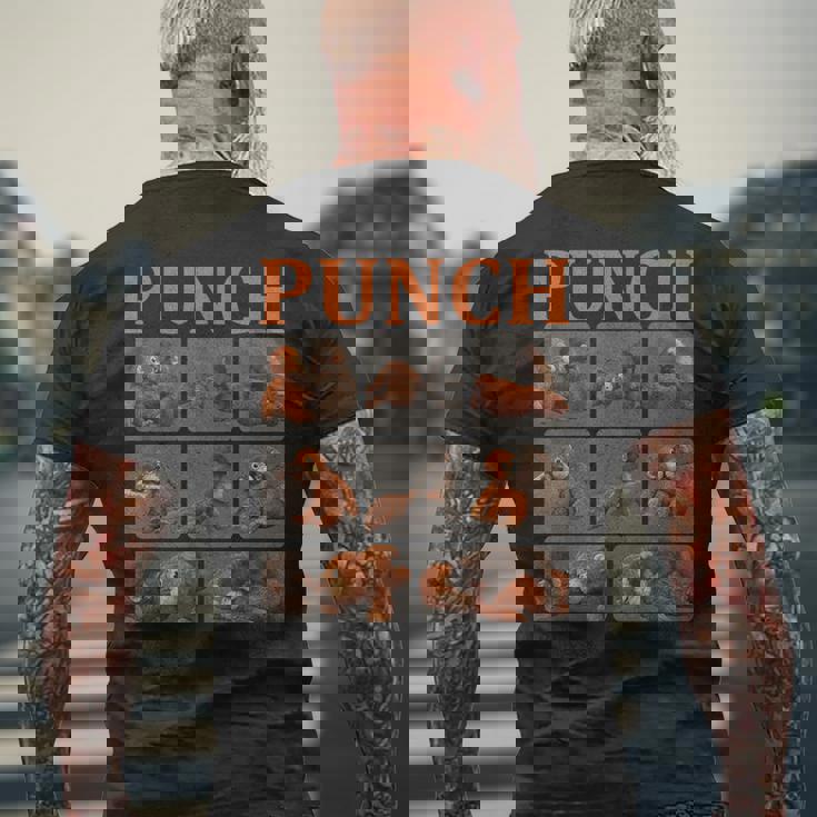 かっこいいパンチかわいい猿 メンズTシャツ バックプリント 高齢者への贈り物