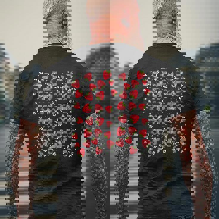 かわいいいちご原宿 美的いちご柄 メンズTシャツ バックプリント 高齢者への贈り物