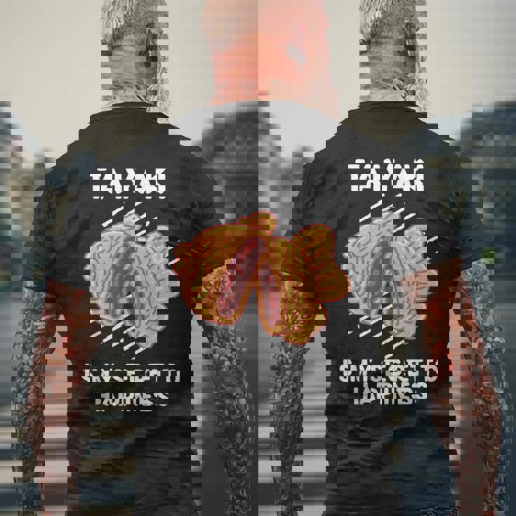 かわいいたい焼き料理は幸せの秘密 たい焼き好き。 メンズTシャツ バックプリント 高齢者への贈り物