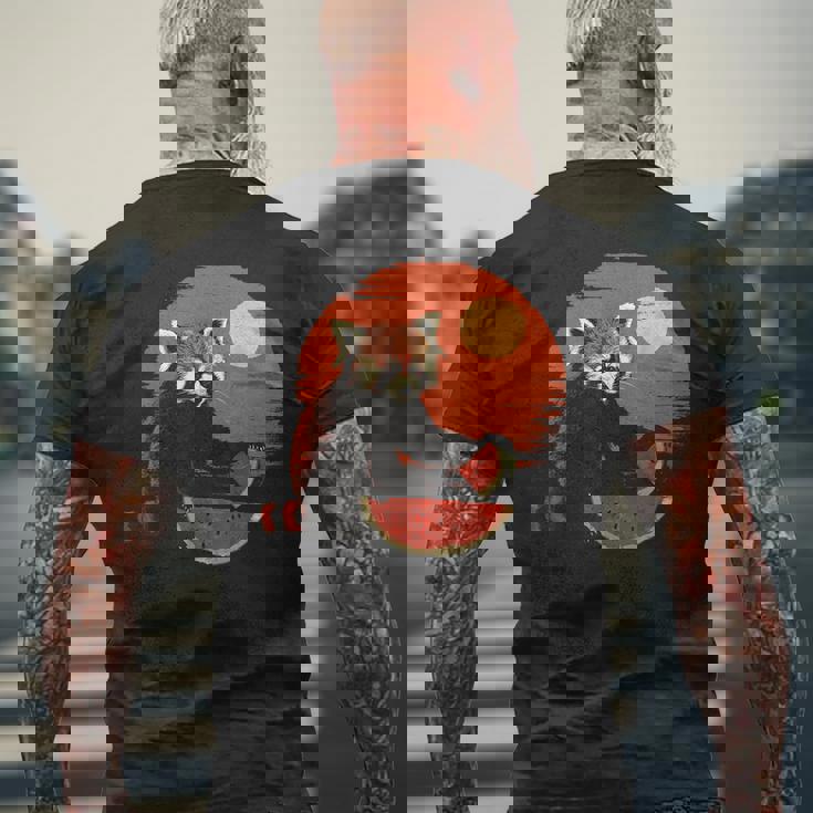 かわいいリトルパンダ くまの子 レッサーパンダ ベビーパンダ メンズTシャツ バックプリント 高齢者への贈り物