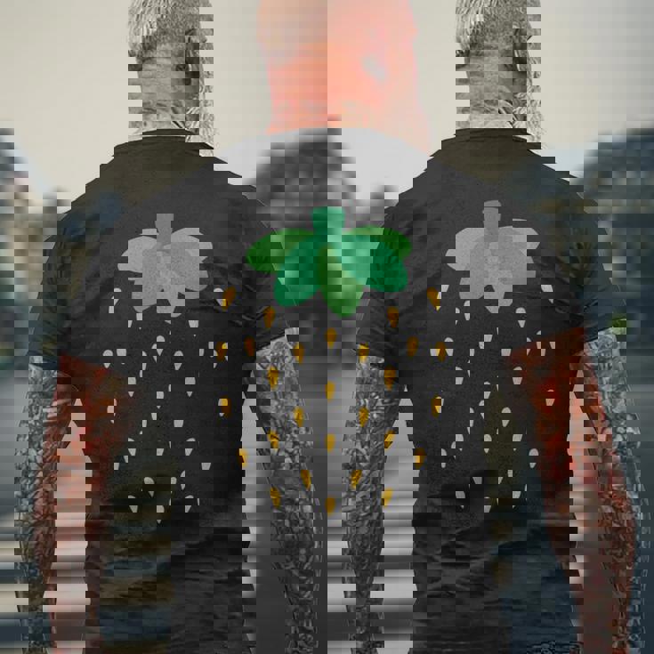 かわいい赤いイチゴ、イチゴ、フルーツ愛好家。 メンズTシャツ バックプリント 高齢者への贈り物