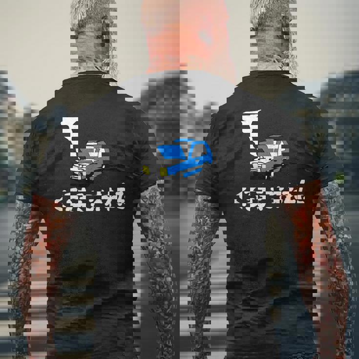 くるまこわれた メンズTシャツ バックプリント 高齢者への贈り物