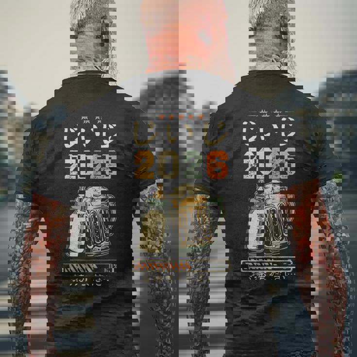 じいじ2026・もうすぐおじいちゃん・じいじになる・ベビーのお知らせ メンズTシャツ バックプリント 高齢者への贈り物