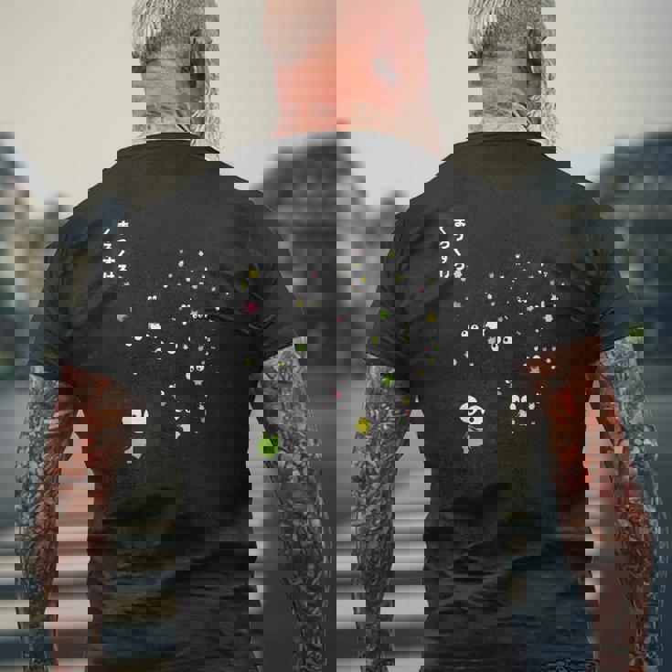 まっくろ くろすけ メンズTシャツ バックプリント 高齢者への贈り物