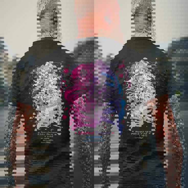 アイカツ！×プリパラ（あかり＆らぁら） メンズTシャツ バックプリント 高齢者への贈り物