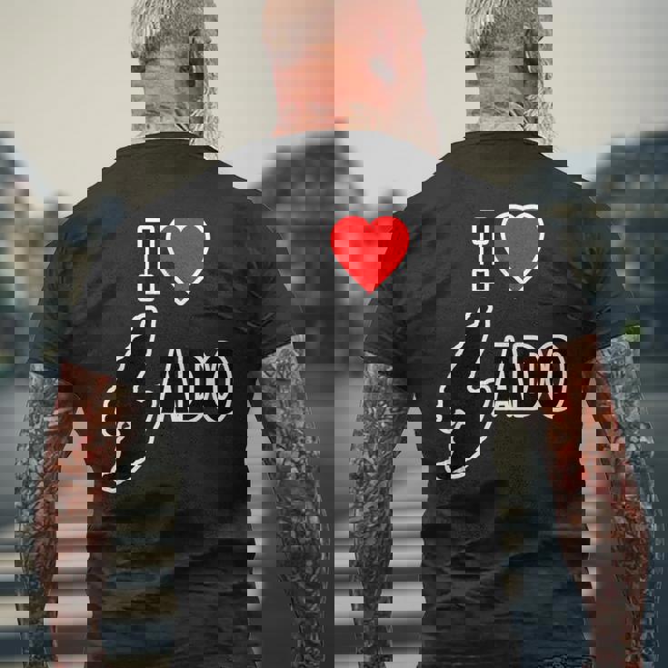 アイラブ・Sado 佐渡島 地図（I Love ハート）【47都道府県】Jimo-T ジモティ お土産 面白 メンズTシャツ バックプリント 高齢者への贈り物