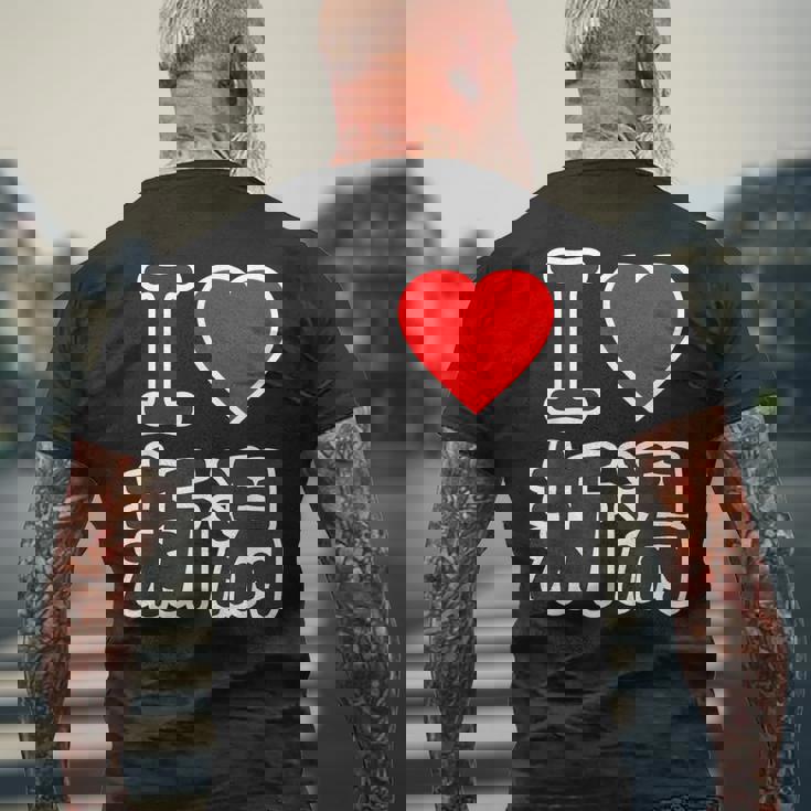 アイラブ・新潟（I Love ハート）Big 大きな文字 ハート【47都道府県】ジモティ お土産 面白 メンズTシャツ バックプリント 高齢者への贈り物