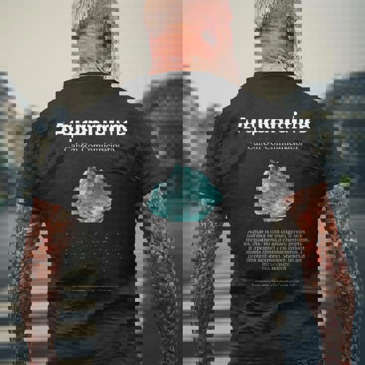 アクアマリンクリスタル 意味 アクアマリンの意味 定義 メンズTシャツ バックプリント 高齢者への贈り物