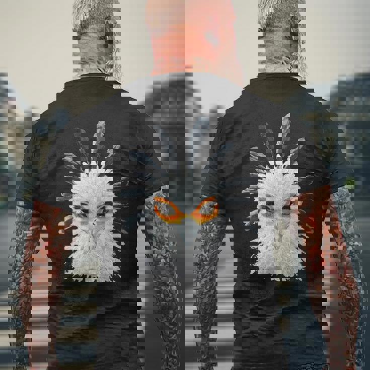 アクリル画アート ヘビクイワシ デザイン 長袖tシャツ メンズTシャツ バックプリント 高齢者への贈り物