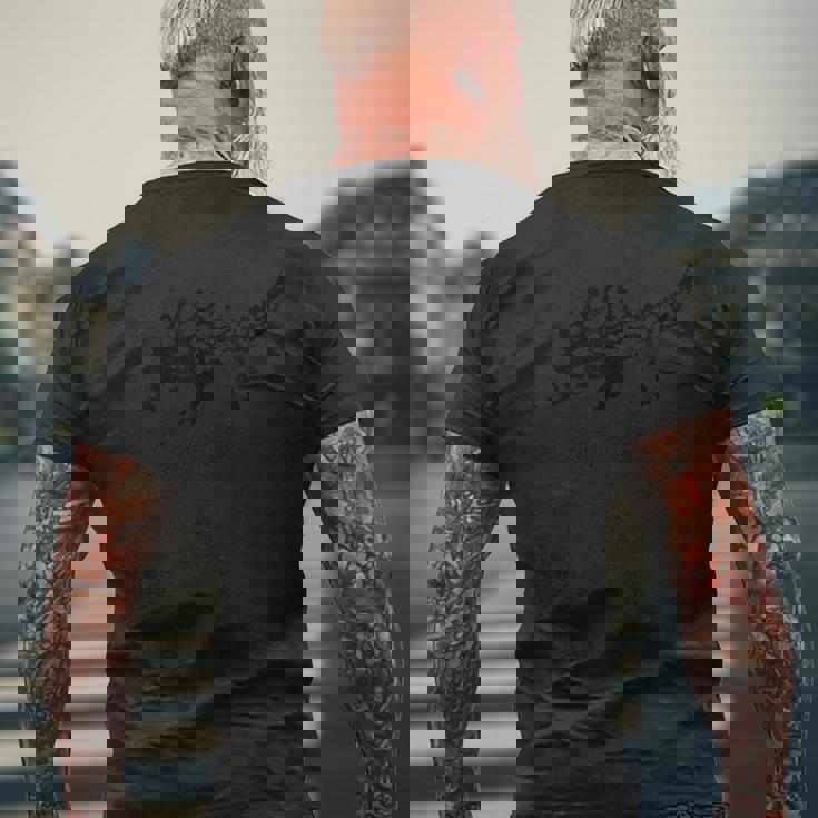 アンキロサウルス ステゴサウルス 恐竜好き メンズTシャツ バックプリント 高齢者への贈り物