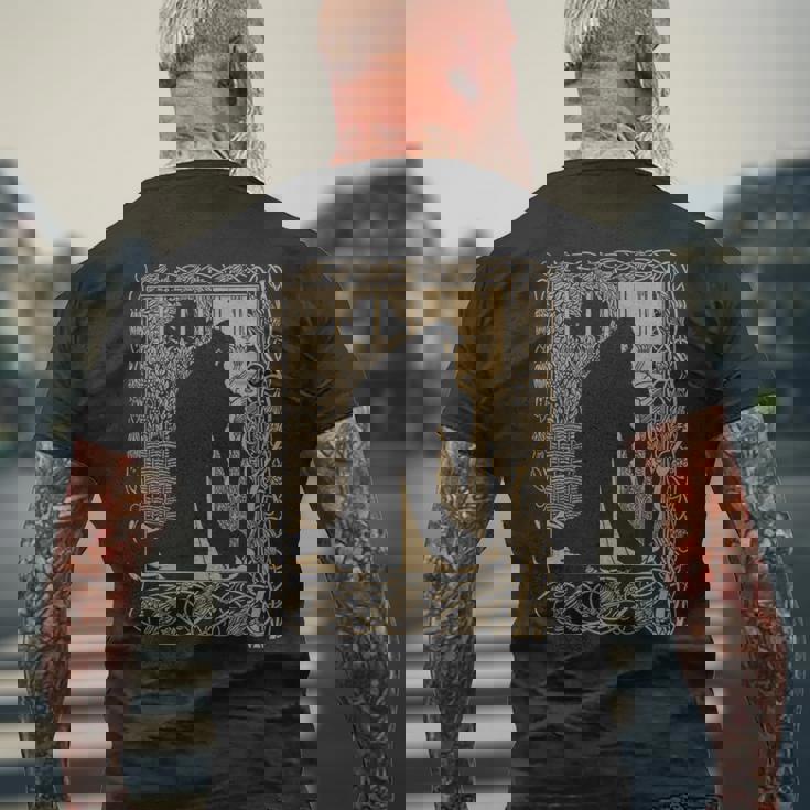 アールヌーボー、オーブリー・ビアズリー、ル・モルト・ダルサー、ギネヴィア 長袖tシャツ メンズTシャツ バックプリント 高齢者への贈り物