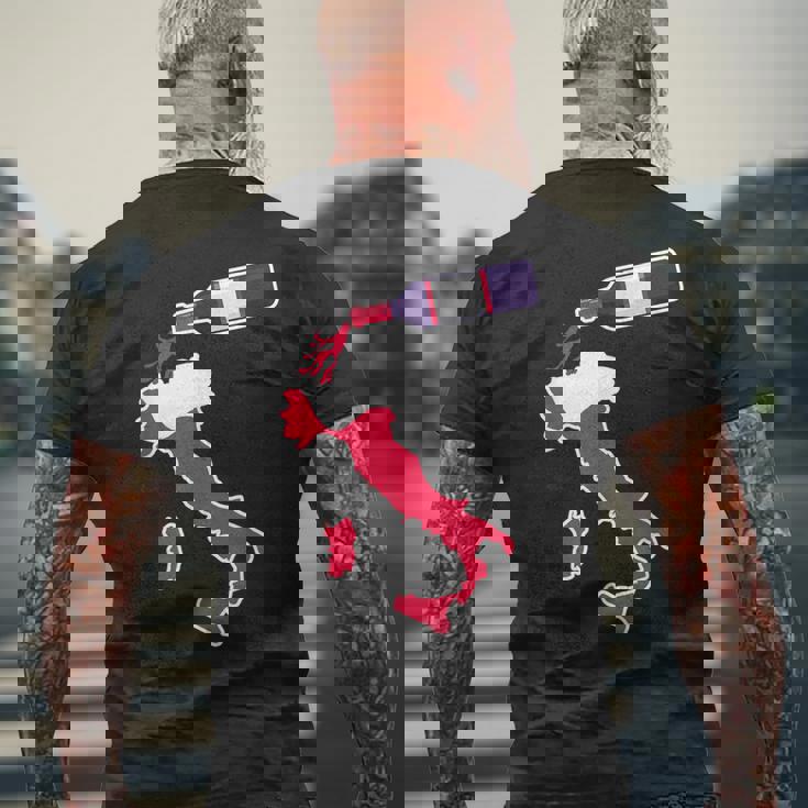 イタリアワインシャツ 地図 イタリアバケーション メンズTシャツ バックプリント 高齢者への贈り物