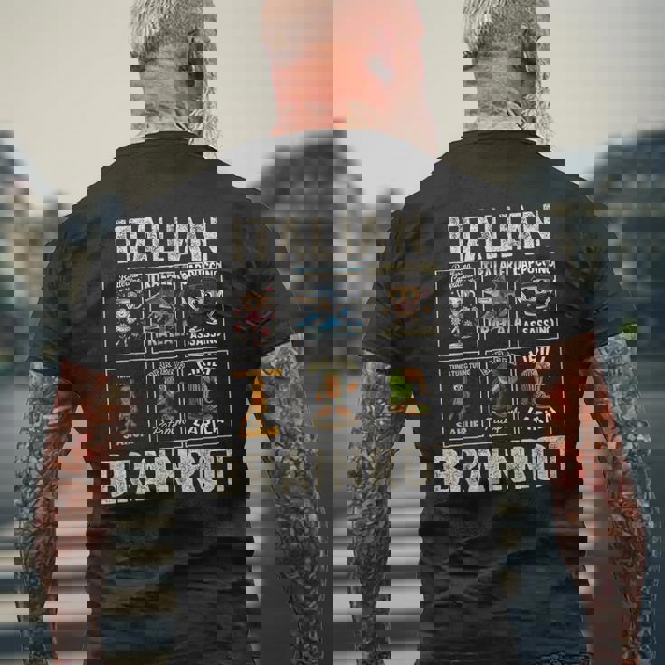 イタリアン・ブレインロット Italian Brainrot メンズTシャツ バックプリント 高齢者への贈り物