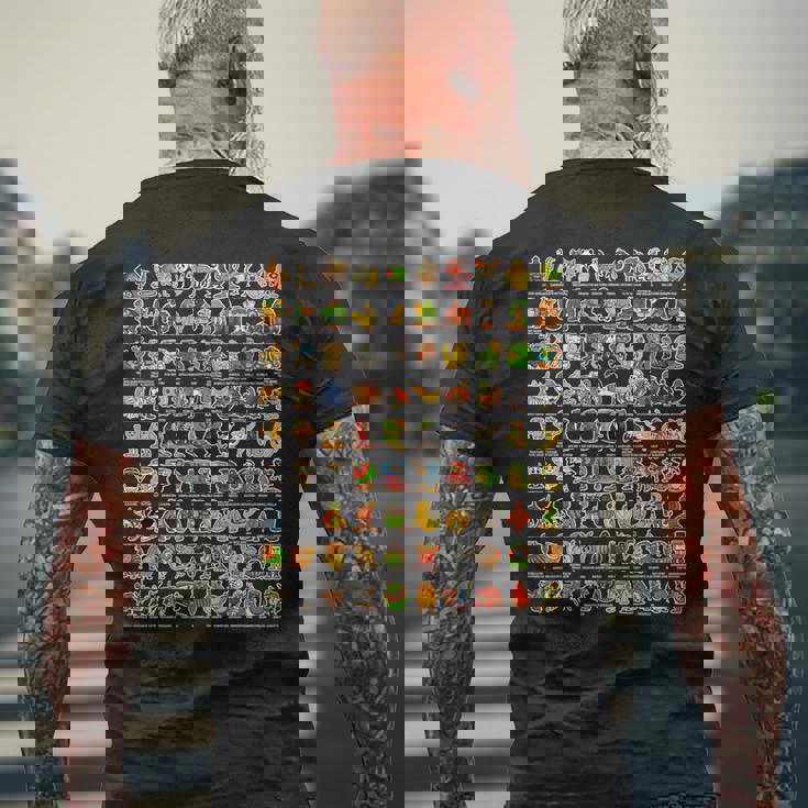 イタリア語-ブレインローz世代面白いミーム90ブレインロットキャラクター 長袖tシャツ メンズTシャツ バックプリント 高齢者への贈り物