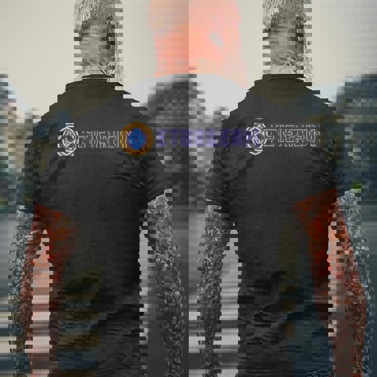 イーサリアムethネオングローイーサリアム暗号通貨 メンズTシャツ バックプリント 高齢者への贈り物