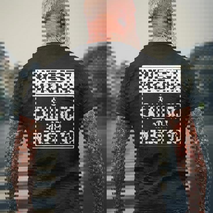 ウェストバージニアtシャツ Westirginia Is Calling And I Must Go メンズTシャツ バックプリント 高齢者への贈り物