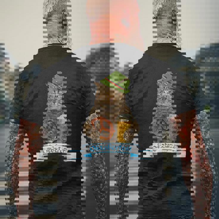 オクトーバーフェスト 猫 ドイツビール 長袖tシャツ メンズTシャツ バックプリント 高齢者への贈り物