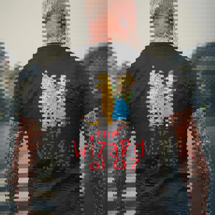 オズの魔法使い ヴィンテージ ファンタジー ドロシー ブリキの男 かかしライオン メンズTシャツ バックプリント 高齢者への贈り物