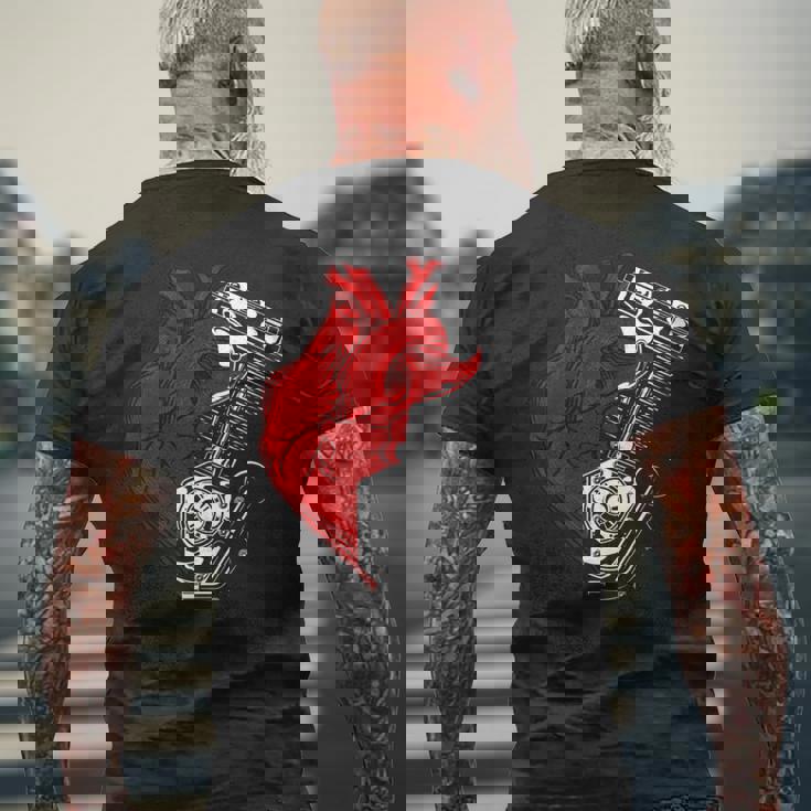 オートバイ エンジン バイカー アンチバレンタインデー 面白いグラフィック 長袖tシャツ メンズTシャツ バックプリント 高齢者への贈り物