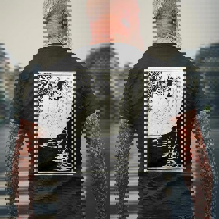 オーブリー・ビアズリーによるクライマックス1893 メンズTシャツ バックプリント 高齢者への贈り物