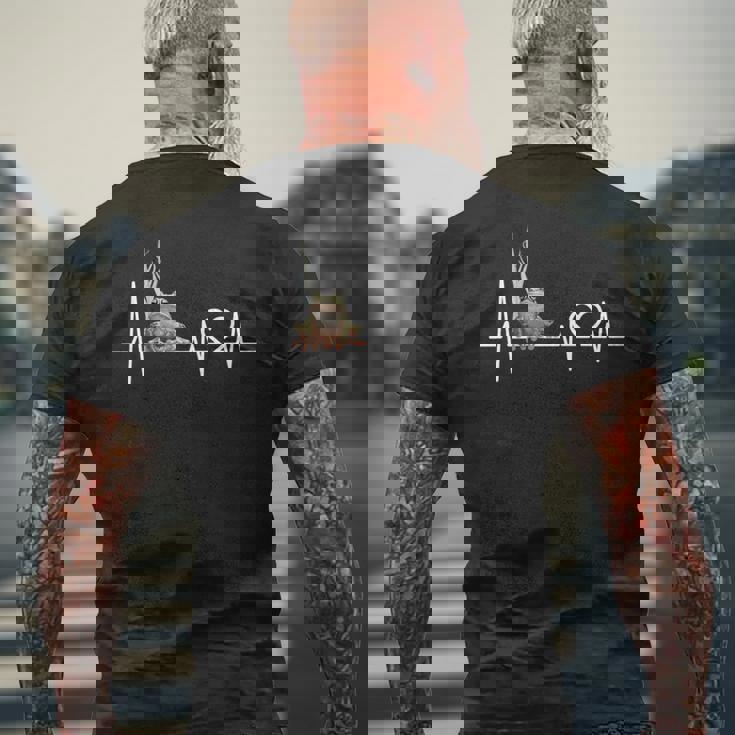 カエルのハートビート 長袖tシャツ メンズTシャツ バックプリント 高齢者への贈り物