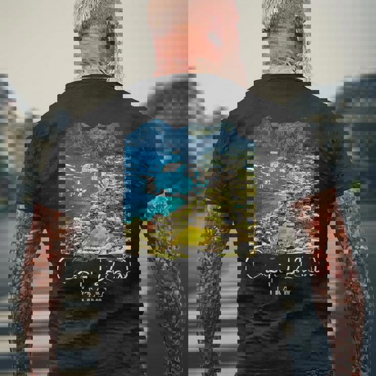 カプリ島 カプリお土産 カプリ島 メンズTシャツ バックプリント 高齢者への贈り物