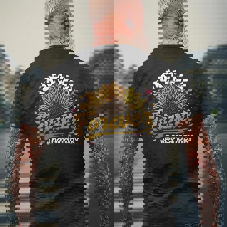 ガッチャ・フォーエバー採用のお知らせ ガッチャ・デー ひまわり 長袖tシャツ メンズTシャツ バックプリント 高齢者への贈り物