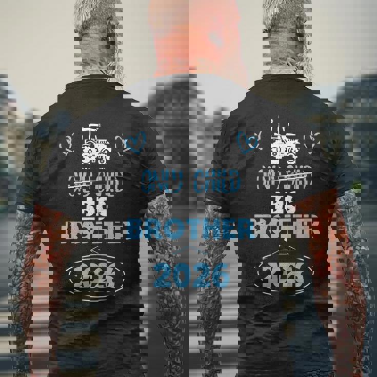 キッズ 一人っ子に取り消し線を引いたトラクター ビッグ ブラザー 2026 メンズTシャツ バックプリント 高齢者への贈り物