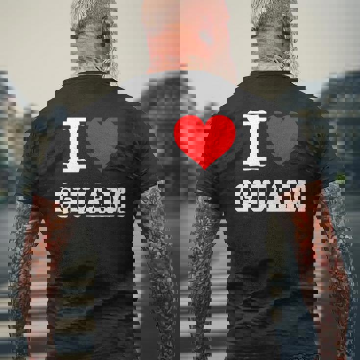 グアム I Love Guam メンズTシャツ バックプリント 高齢者への贈り物