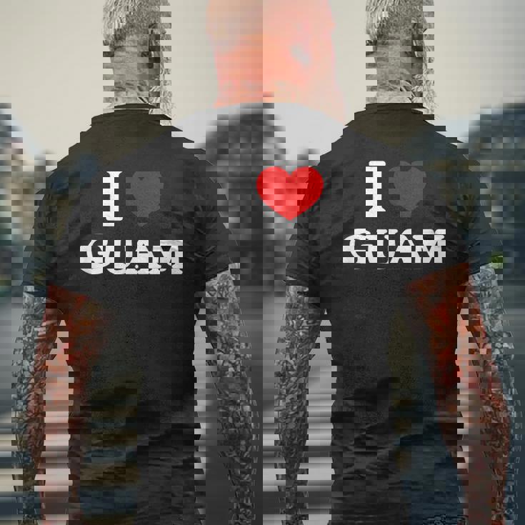 グアムアイハートグアムお土産i Love Guam メンズTシャツ バックプリント 高齢者への贈り物