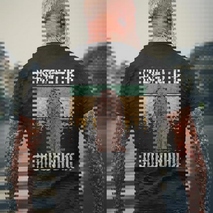 グラウンド・ホッグ Respect The Groundhog メンズTシャツ バックプリント 高齢者への贈り物