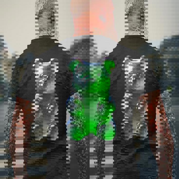 グリーン グミベア メンズTシャツ バックプリント 高齢者への贈り物