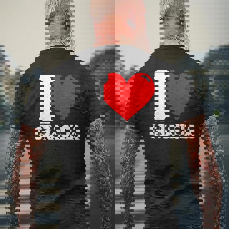 グレイシアが好き メンズTシャツ バックプリント 高齢者への贈り物