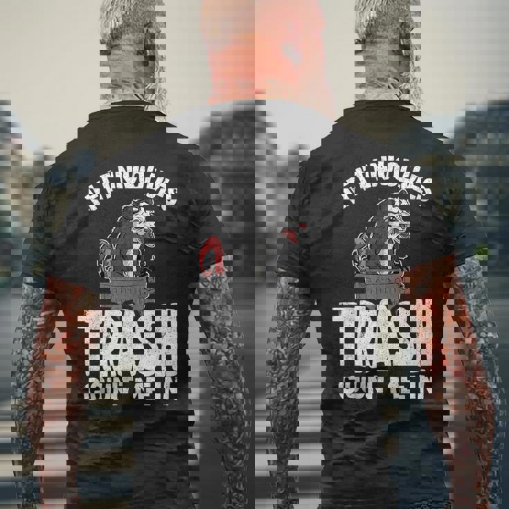 ゴミが関係するならオポッサムジョークでカウントしてくれポッサム メンズTシャツ バックプリント 高齢者への贈り物