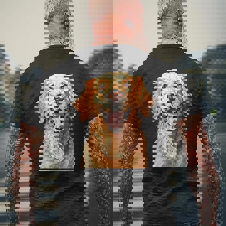 ゴールデンレトリバー グッドボーイ メンズTシャツ バックプリント 高齢者への贈り物