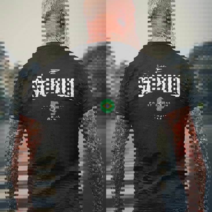 サンパウロ ブラジル ヴィンテージ サンパウロ ブラジル パウリスタ 長袖tシャツ メンズTシャツ バックプリント 高齢者への贈り物